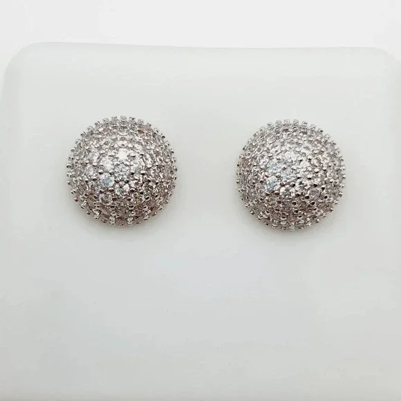 "925 Sterling Silver Plated CZ Earrings, EVBRS430 - Picture 5 of 9